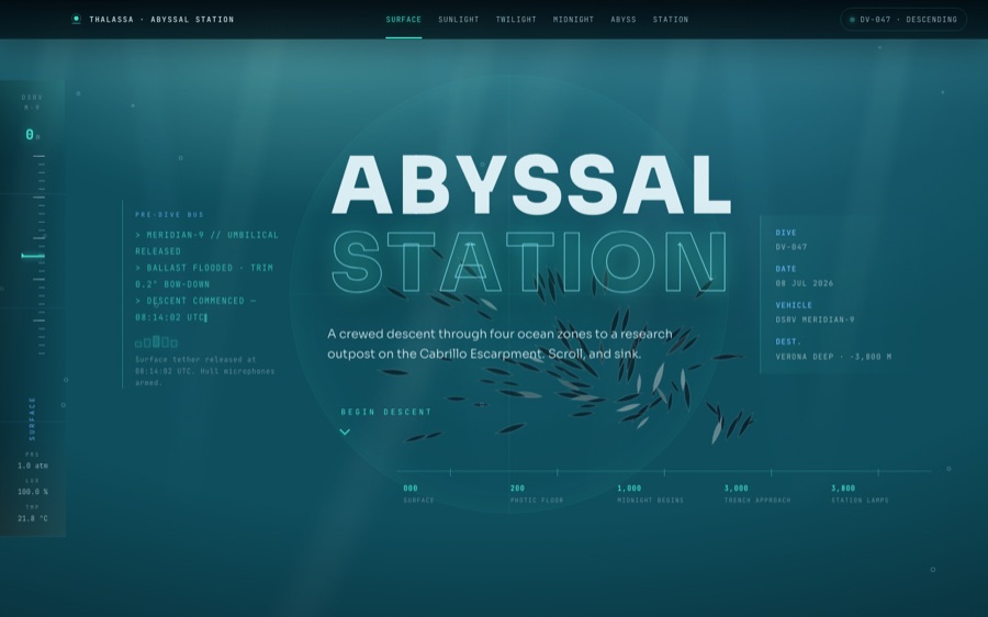 Abyssal Station — a 3,800 m descent
