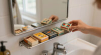 She Put Vintage Matchboxes On Her Tiny Bathroom Mirror, And It’s The Cutest Storage I’ve Seen
