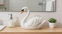 She Used A Ceramic Swan To Hide This Major Bathroom Eyesore