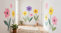 Her Sister Painted Flowers On Her Hallway Walls — Now It’s A Colorful Escape