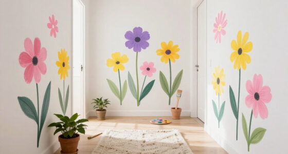 Her Sister Painted Flowers On Her Hallway Walls — Now It’s A Colorful Escape
