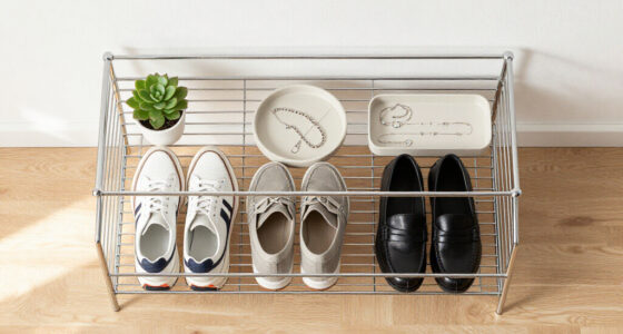 I Put Dollar Tree Wire Cabinet Shelves In My Closet For Smart Shoe Storage