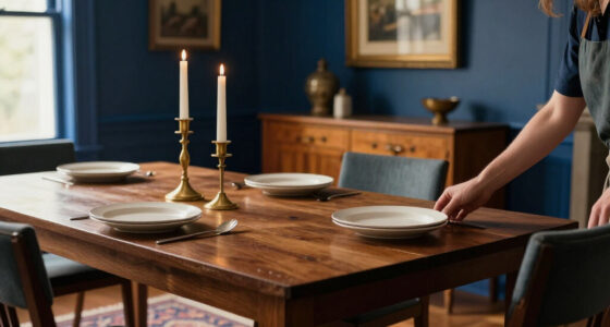 They Drenched A Dining Room In Deep Blue — Now It’s Moody And Vintage