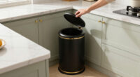 This Stylish Trash Can Is “Perfect” For Small Spaces (And Gives Art Deco Vibes!)