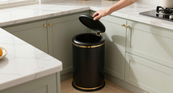 This Stylish Trash Can Is “Perfect” For Small Spaces (And Gives Art Deco Vibes!)